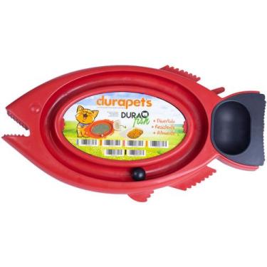 Imagem de Brinquedo Arranhador Para Gatos C/ Bola e Comedouro DuraFish - Durapet