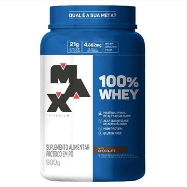 Imagem de Whey 100% Max Titanium pote 900g, Chocolate