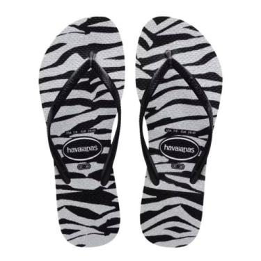 Imagem de Chinelo Havaianas Slim Animals Glitter Cor:PretoTamanhos:27/28, Preto