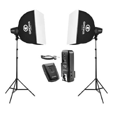 Imagem de Kit Iluminação Estúdio Foto Odontológica 500w Di Greika