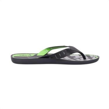 Imagem de Chinelo Masculino Dedo Rider Street City Preto E Verde, Preto, Cinza, 