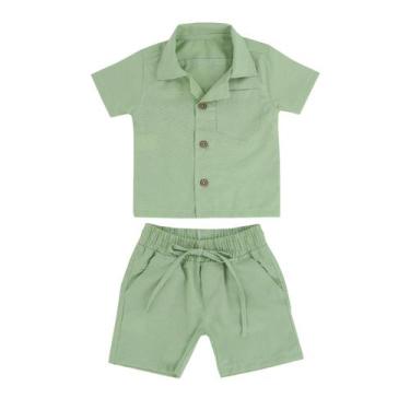 Imagem de Conjunto masculino gola sport 460 anda ja, 2, Verde claro