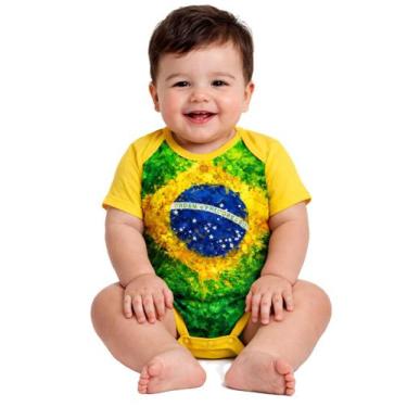 Imagem de Body de Bebê Manga Curta Brasil - Calupa, M