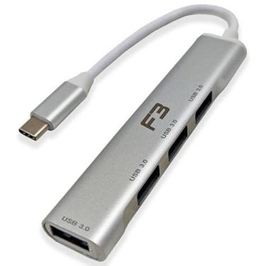 Imagem de HUB F3 USC-C 3.0, para 4x USB 3.0 - JC-TYC-4USB