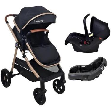 Imagem de Carrinho de bebe 3 em 1 apolo preto bronze - Passear