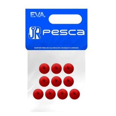 Imagem de Eva Boleado 8mm Bolinha Vermelho - Jr Pesca, Vermelho