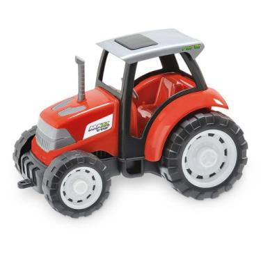Imagem de Trator De Brinquedo Infantil Maxx Trator Rural Vermelho