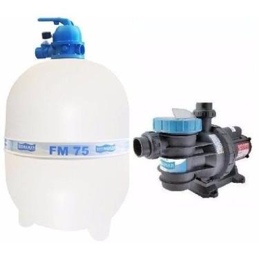Imagem de Kit Filtro FM-75 e Bomba 1,5cv BM-150 Mono p/ piscinas de até 176 mil 