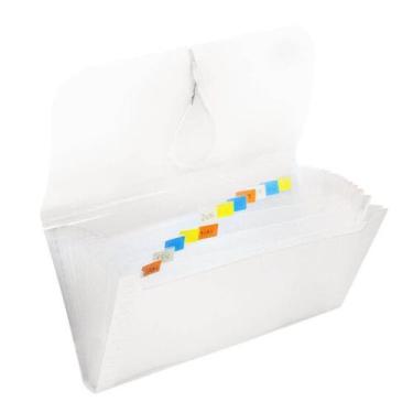 Imagem de Pasta Sanfonada Tamanho Pequena Cheque 13,9x26cm 12 divisórias para Or