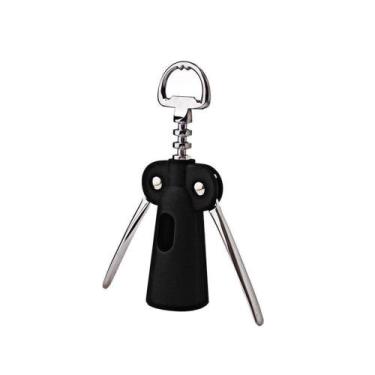 Imagem de Saca Rolha Profissional Abridor de Vinho Inox Preto - Catuai