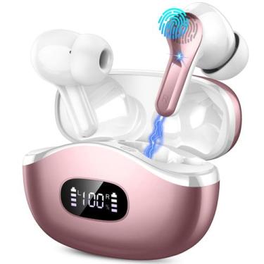 Imagem de Fones de ouvido sem fio AOSRAU I63 Bluetooth 5.4 48 h IP7 Rosa
