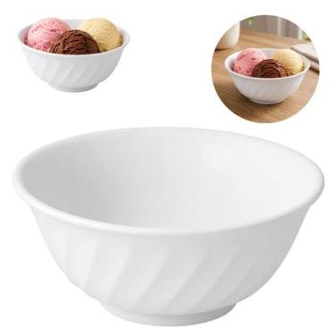 Imagem de 12 Bowl de Sobremesa Melamina Branco 360ml Cozinha - Fx