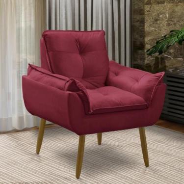 Imagem de Kit 2 Poltrona decorativa opala confortável para sala quarto recepção 
