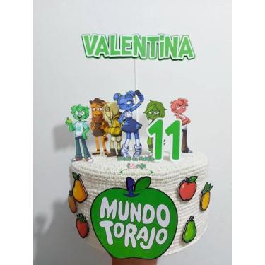 Imagem de Topo de Bolo personalizado no tema Mundo Torajo - Sem