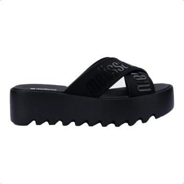 Imagem de Sandália Melissa M-Lover Cross Strap Platform Original, 37, Preto, Pre