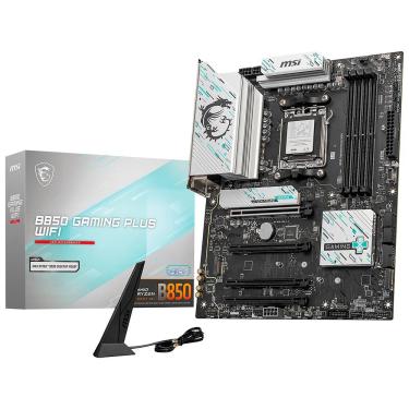 Imagem de Placa Mãe MSI B850 Gaming Plus Wi-Fi com Bluetooth 5.2 e RGB para DDR5 24.4CM