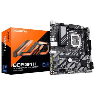 Imagem de Placa Mãe Gigabyte B860M K com Socket LGA 1851 e DDR5 Micro ATX 4x DDR5 4800MHz Pcie 4.0 USB 3.2 Gen 2