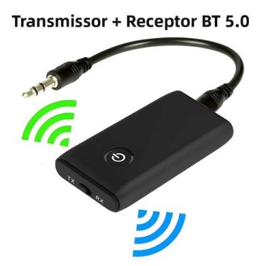 Imagem de Transmissor E Receptor Bluetooth 5.0 Sem Fio Com Porta AUX De 3.5mm, A