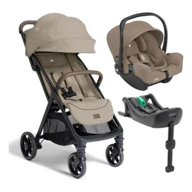 Imagem de Carrinho de Bebê Parcel LX Areia Sandstone + Bebê Conforto Marrom Cash
