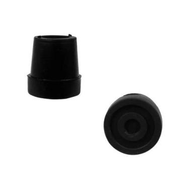 Imagem de Kit 2x Ponteira Pé de Borracha 3/4 Bengala Muleta Artipé Cor:Preto, Pr