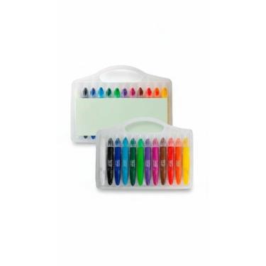 Imagem de Giz de Cera Gel Aquarelável Retrátil 12 Cores - Congratulations Store