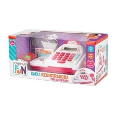 Imagem de Caixa Registradora Mini Shopping Creative Fun Rosa BR1182 Ro - Multiki