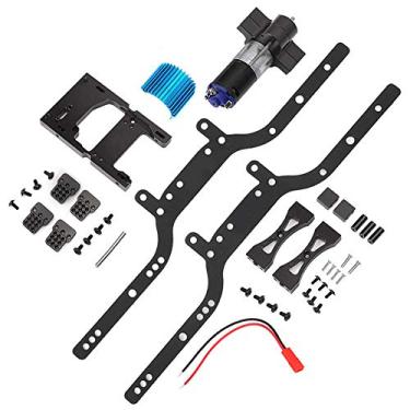 Imagem de 03 Motor de carro RC, kit de armação de metal, viga de armação antidesgaste, aparência requintada para carro MN90 RC (preto)