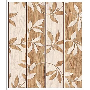 Imagem de WSWJDW Home Decor 3D PVC Madeira Granulado Adesivos de Parede Papel Tijolo Pedra Efeito Rústico Autoadesivo Autocolante Decoração de Casa Sala, 45 cm x 10 m