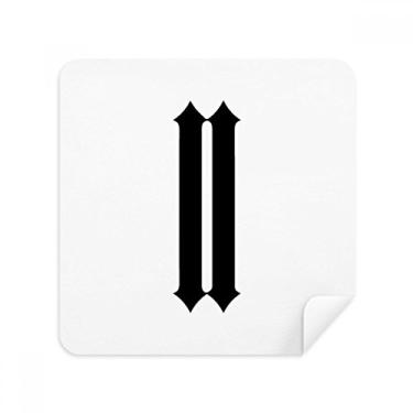 Imagem de Numerais romanos dois em preto silhueta óculos pano limpador de tela tecido camurça pacote com 2