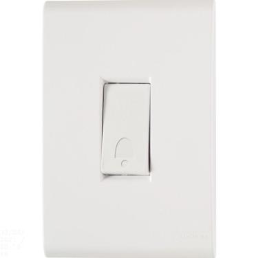 Imagem de Conjunto 4x2 com 1 Pulsador Campainha Tramontina Liz 10 A 250 V Branco Tramontina