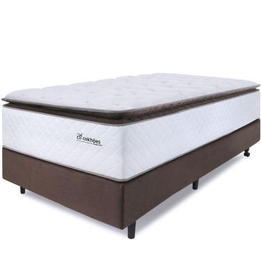 Imagem de Cama Box Solteiro Colchão Molas Ensacadas com Pillow Top Extra Conforto 88x188x72cm - Premium Sleep - BF Colchões