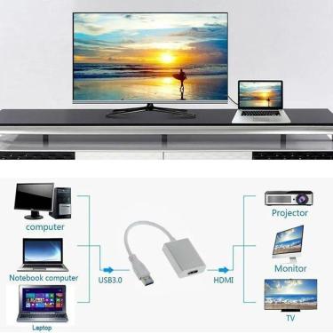 Imagem de Adaptador Usb 3.0 2.0 X Hdmi Hd 1080P Tv Projetor Monitor Jn