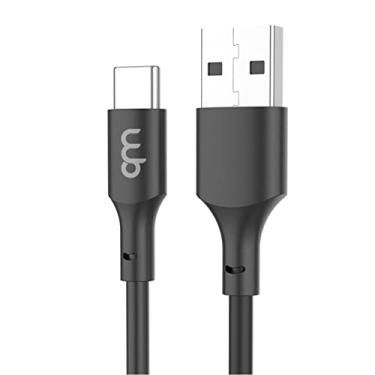 Imagem de WB Cabo USB-A e USB-C 1 metro 30W Preto nylon trançado compatível com Android