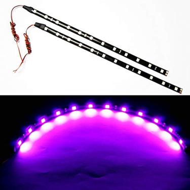 Imagem de SOCAL-LED 2x 30 cm 12" Roxo Flexível Tiras de LED de alta potência brilhante 5050 12 SMD carro DRL sob luz de destaque do painel, à prova d'água, cortável