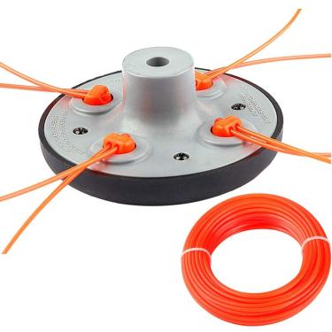 Imagem de BGTOOL — Cabeça de aparador universal para comedor de ervas daninhas de fácil carga, cabeça de fixação com linha de cortador de 15 m/59 pol. 2,4 mm/0,095 pol.