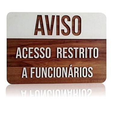 Imagem de Placa De Sinalização | Aviso - MDF 30x21cm