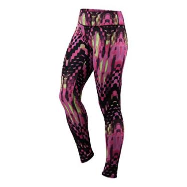 Imagem de Meia-calça feminina com estampa ASICS, Eggplant Check Print, X-Large