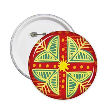 Imagem de Flores Plantas Totems México Alfinetes de Civilização Antiga Emblema Botão Decoração Acessório 5 peças