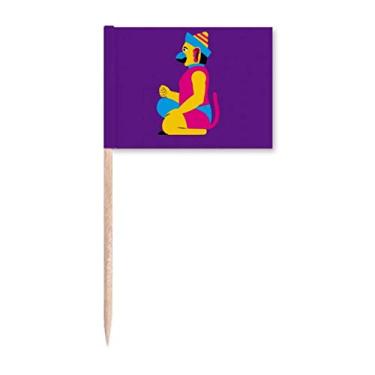 Imagem de Bandeiras masculinas de palito de dente dançantes para festivais cambojanos decoração de festa