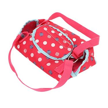 Imagem de ArnêS de Elevação para CãEs ArnêS para CãEs PortáTil RespiráVel Uniforme Com AlçAs Lombares Duplas para Compras de CãEs Pequenos (Rosa vermelha)