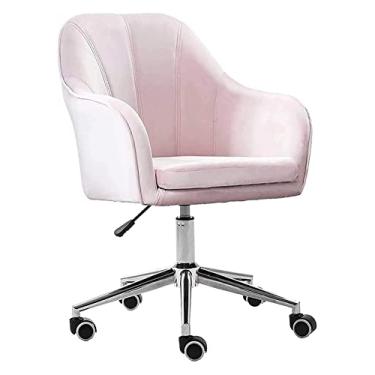 Imagem de cadeira de escritório mesa de computador e cadeira ergonômica para casa cadeira giratória cadeira de escritório apoio lombar almofada assento apoio de braço cadeira de trabalho cadeira (cor: rosa)