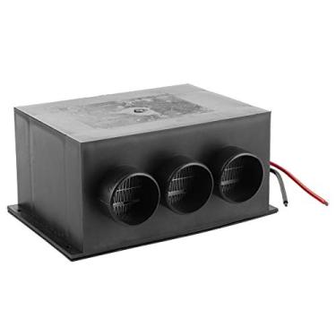 Imagem de Aquecedor de carro, 12 V 600 W com 3 furos, portátil, aquecimento rápido, desembaçador e descongelador, dupla engrenagem de neblina removendo baixo ruído aquecedor de inverno para SUV, caminhões