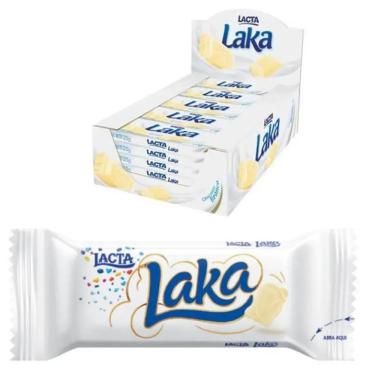 Imagem de Chocolate Branco Laka Lacta 20g Pack 20 Unidades