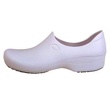 Imagem de Sapato Ocupacional Antiderrapante Sticky Shoe Feminino Impermeável branco 38