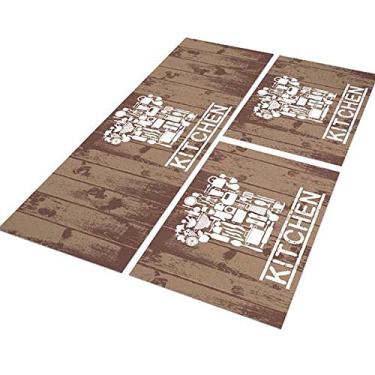 Imagem de Tapete de Cozinha Woody Kitchen 120x40 + 2 Capacho 60x40