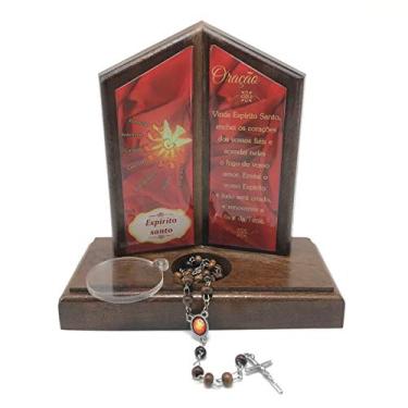 Imagem de Oração de Mesa com Porta Terço Espirito Santo