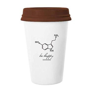 Imagem de Caneca de cerâmica Happy Happiness de química estrutural, copo de cerâmica para café