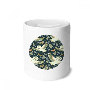 Imagem de DIYthinker Linda caixa de cerâmica com estampa floral escura e caixa de dinheiro com porta-moedas para presente de cofrinho