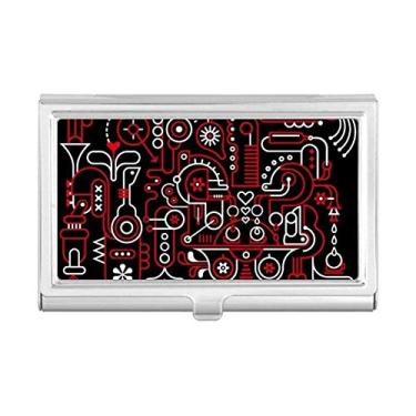 Imagem de Graffiti Street Carteira de bolso com estampa abstrata vermelha e branca