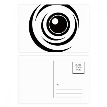 Imagem de Vector Eye Decoração Padrão Preto Cartão Postal Cartão Cartão Cartão Cartão de Felicitação